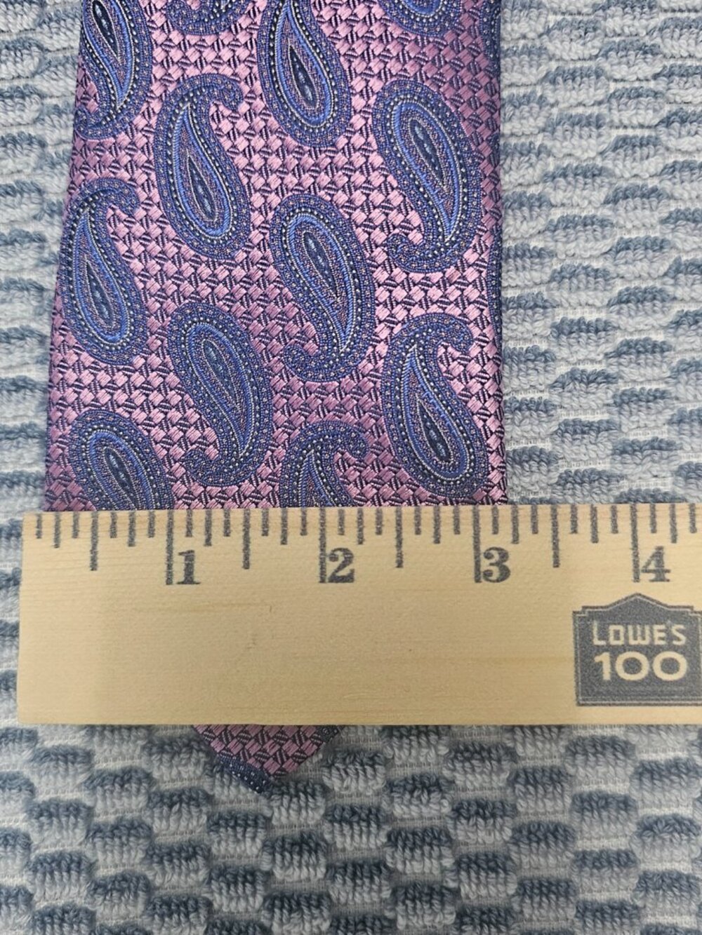 CANALI 1934 Italy Luxury Silk Tie Lavender Pink Blue Paisley Jacquard 3.25x59.5" - Picture 7 of 7